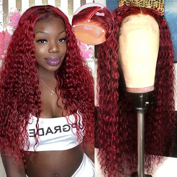 Brazilian Kinky Curly Lace Closure Human Hair Wigs-6